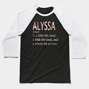 Alyssa Girl Name Definition Baseball T-Shirt